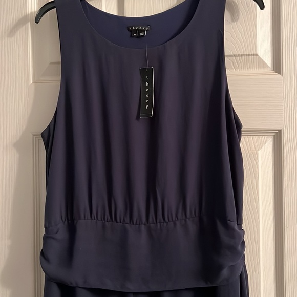 Theory Sleeveless Haridee Navy Dress - Picture 2 of 7